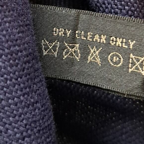 RALPH LAUREN Black Label Navy Blue Linen Pant Size 6 x 34" Straight Leg - Picture 10 of 10